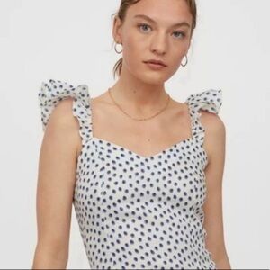 H&M 💯% Linen Corset Top Size Medium